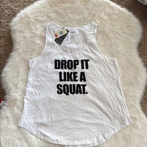 Torrid Relaxed White Muscle Tee Drop It Like A Squat